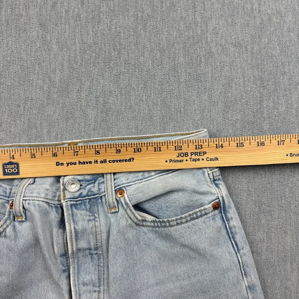 Levis Jeans Womens 27x25 Blue Wedgie Straight Leg Light Denim Pants Button Fly